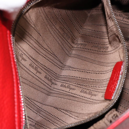 Salvatore Ferragamo Sofia Satchel Grainy Leather, RED, LEATHER, Handbag