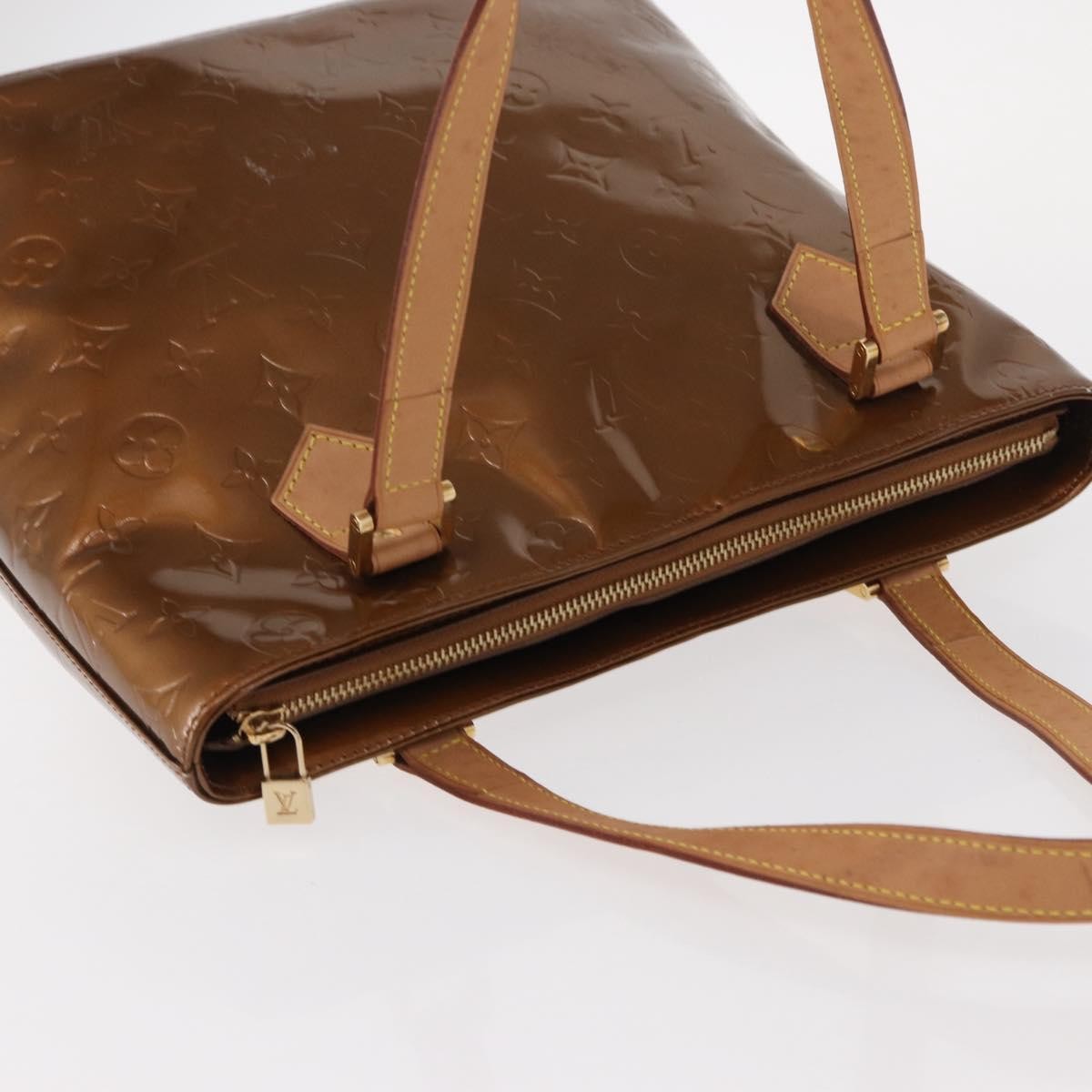 Louis Vuitton Houston Handbag Monogram Vernis, BROWN, PATENT_LEATHER, Handbag