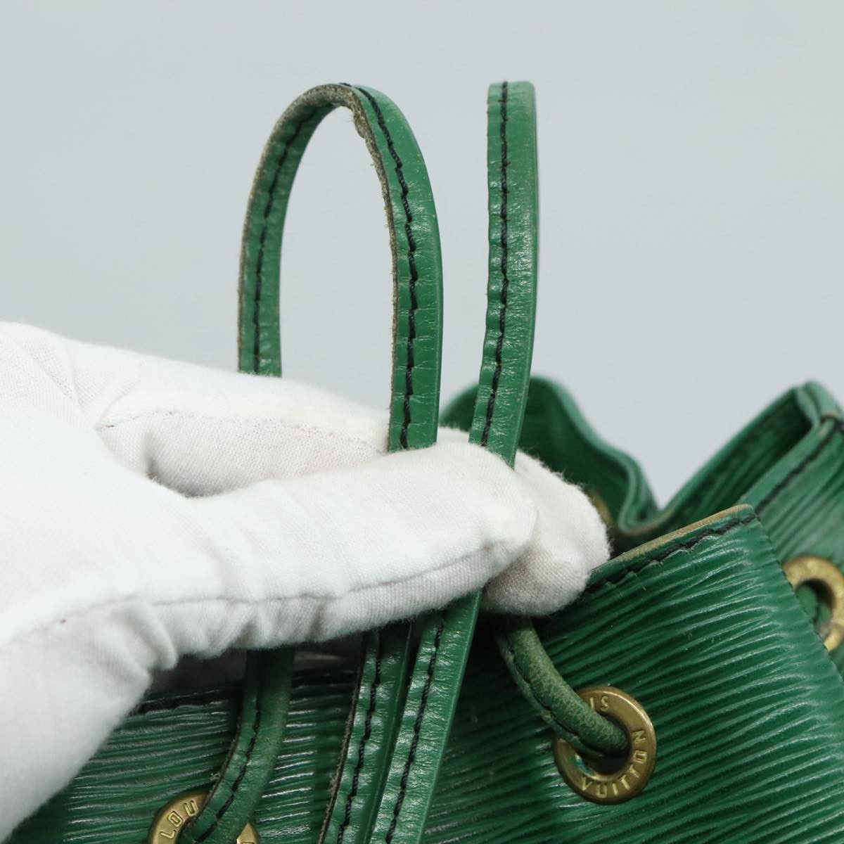 Louis Vuitton Petit Noe Handbag Epi Leather, GREEN, LEATHER, Shoulder bag