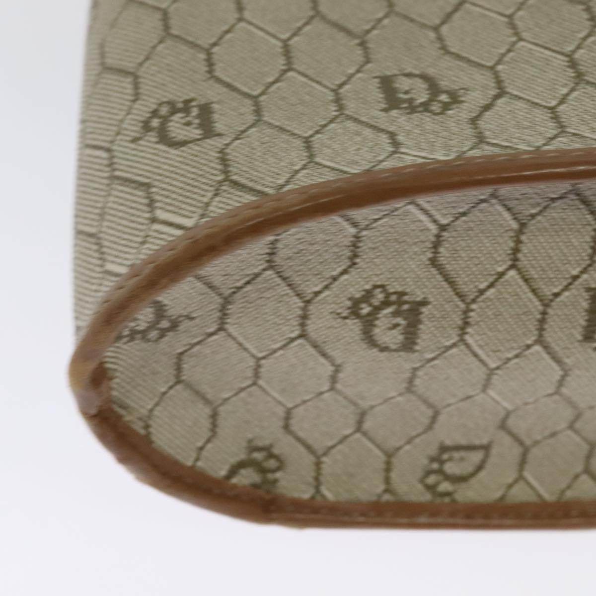 Christian Dior Vintage Honeycomb Shoulder Bag Canvas and Leather, BEIGE, CANVAS, Shoulder bag
