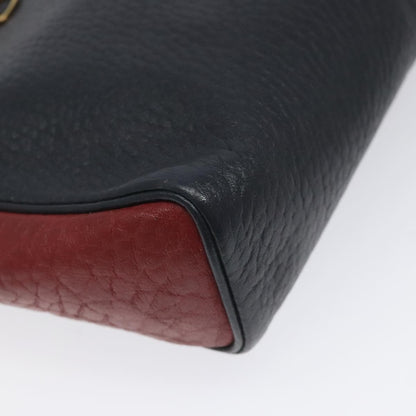 Hermes Jockey shoulder bag Leather, NAVY, LEATHER, Shoulder bag