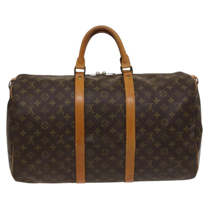 Louis Vuitton Keepall Bag Monogram Canvas, BROWN, CANVAS, Travel bag