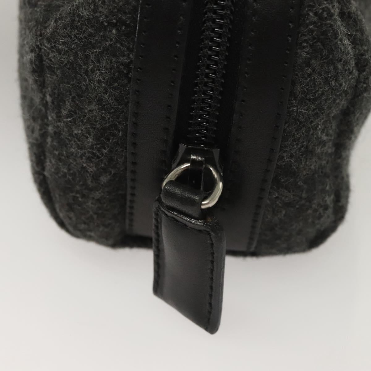 Prada Pochette Wool, BLACK, WOOL, Clutche & pouche