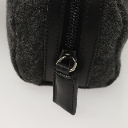 Prada Pochette Wool, BLACK, WOOL, Clutche & pouche
