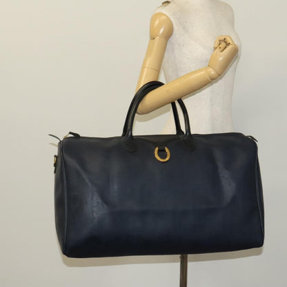 Christian Dior Vintage Trotter Boston Bag Canvas, NAVY, CANVAS, Travel bag