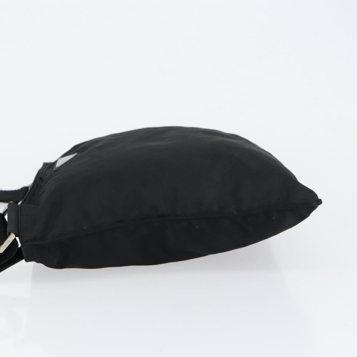 Prada Flat Messenger Bag Tessuto, BLACK, NYLON, Shoulder bag