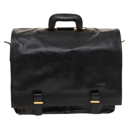 Loewe Anagram Business Leather, BLACK, LEATHER, Briefcase