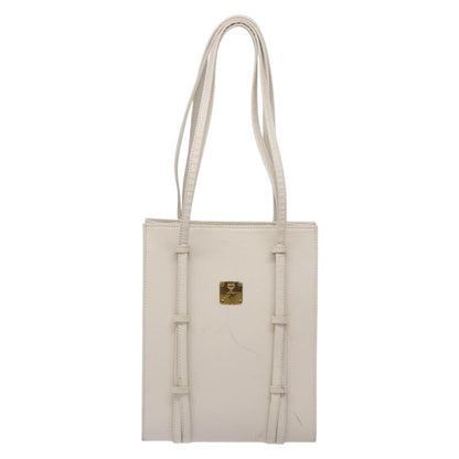 MCM Vintage Shoulder Bag Leather, WHITE, LEATHER, Shoulder bag