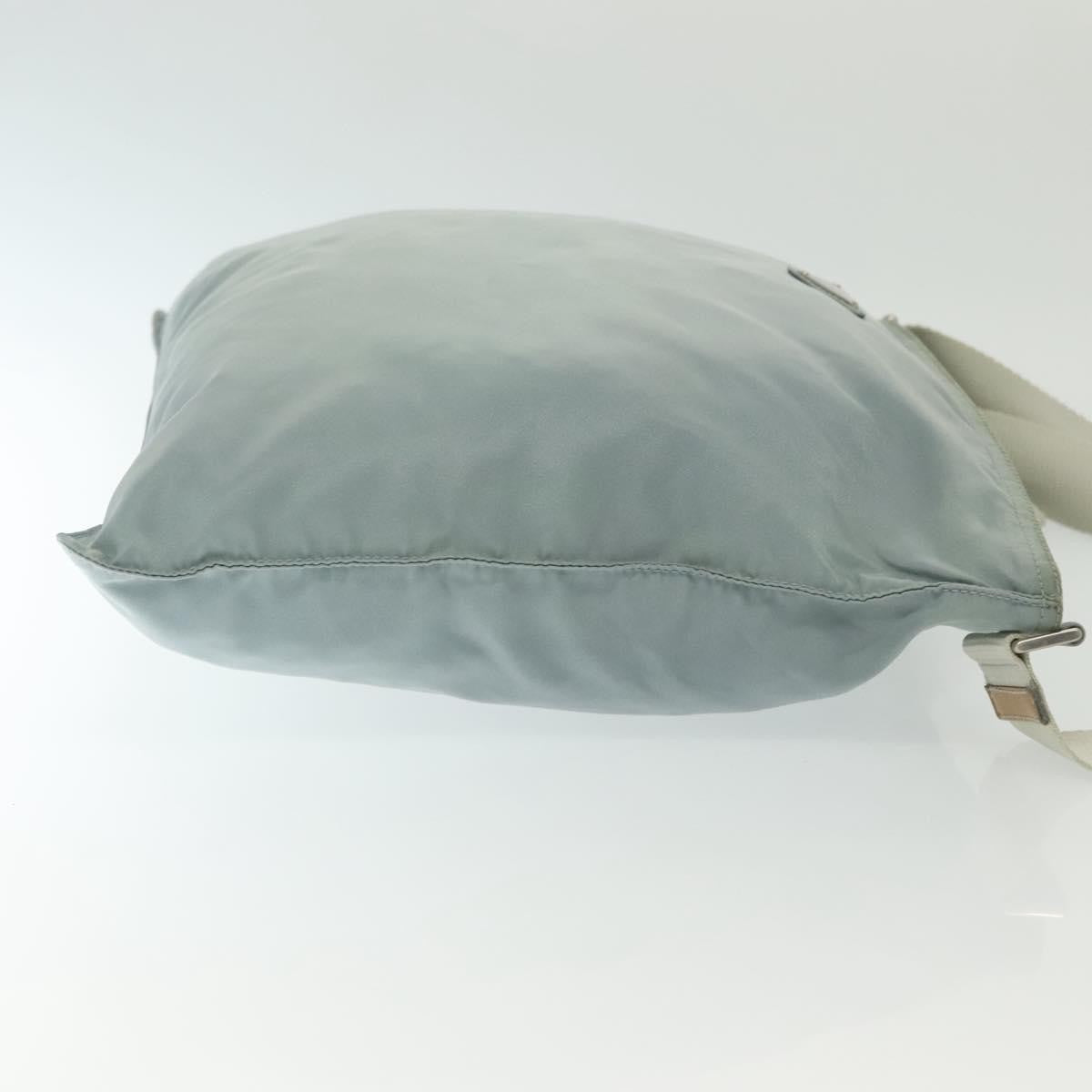 Prada Flat Messenger Bag Tessuto, BLUE, NYLON, Shoulder bag