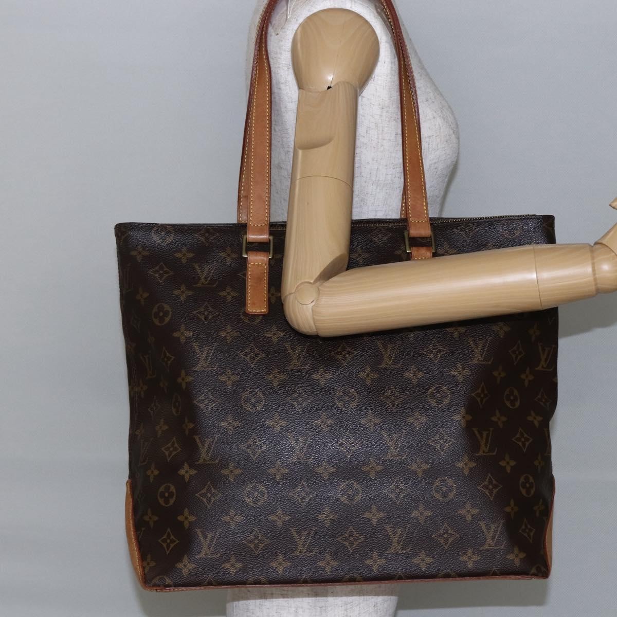 Louis Vuitton Cabas Mezzo Monogram Canvas, BROWN, CANVAS, Tote bag