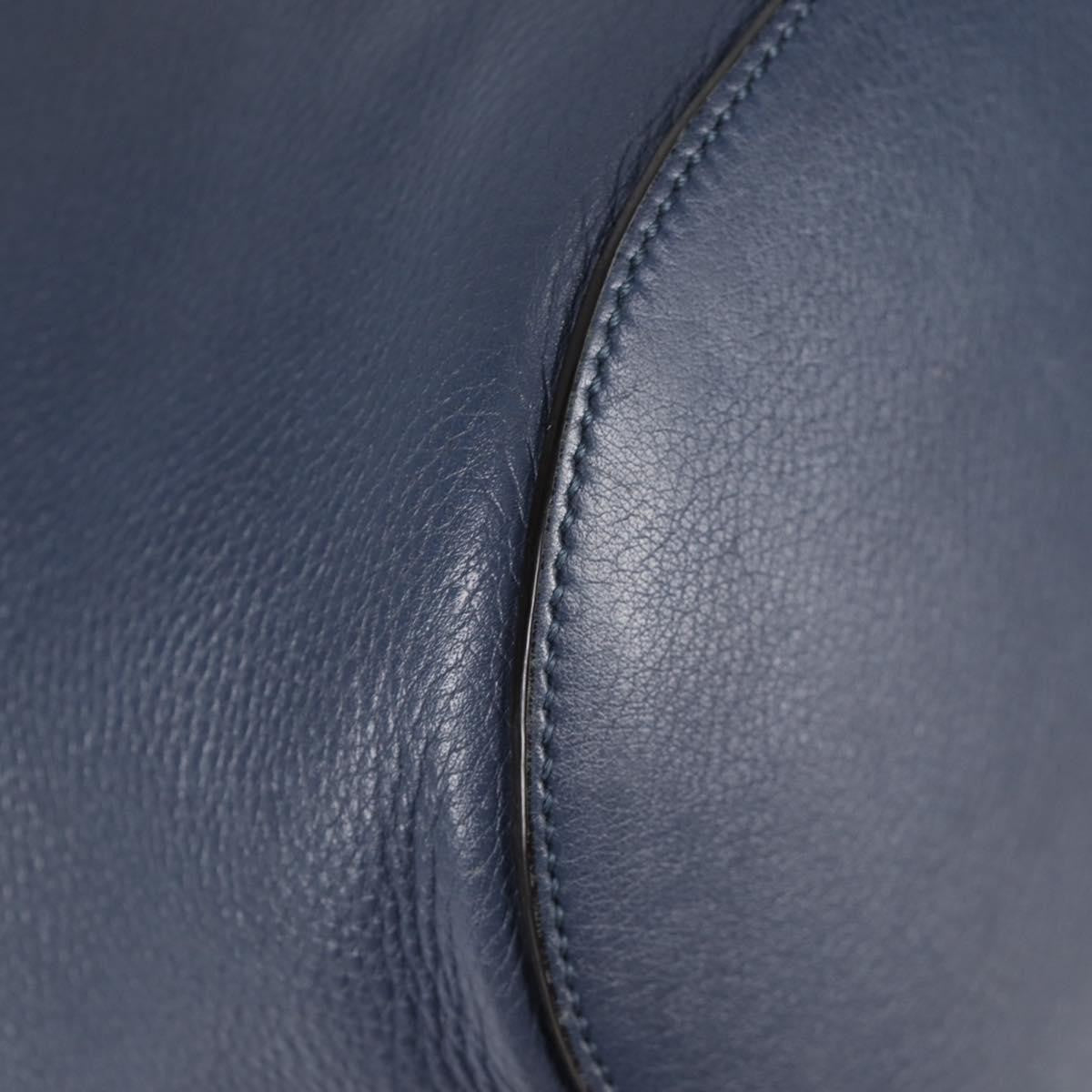 Gucci Miss Bamboo Bucket Bag Leather, BLUE, LEATHER, Handbag