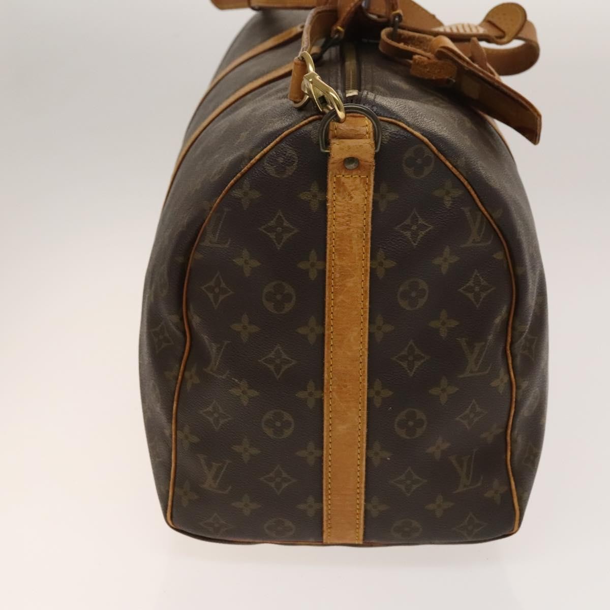 Louis Vuitton Keepall Bandouliere Bag Monogram Canvas, BROWN, CANVAS, Travel bag