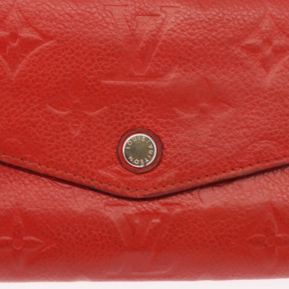 Louis Vuitton Sarah Wallet NM Monogram Empreinte Leather, ORANGE, LEATHER, Wallets