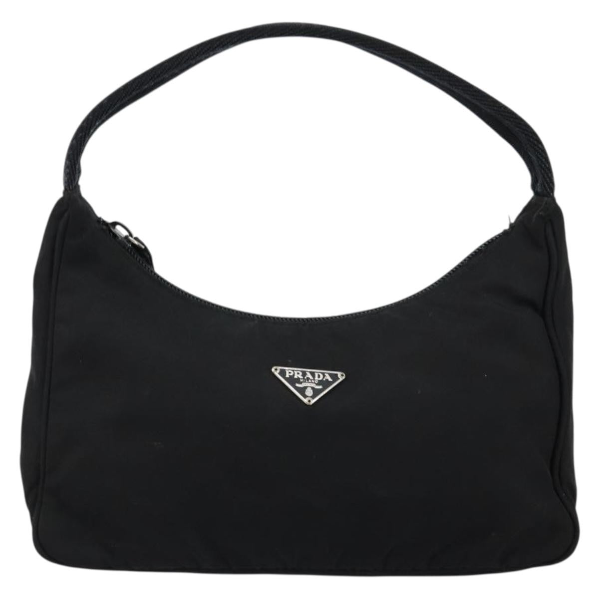 Prada Hobo Tessuto, BLACK, NYLON, Handbag