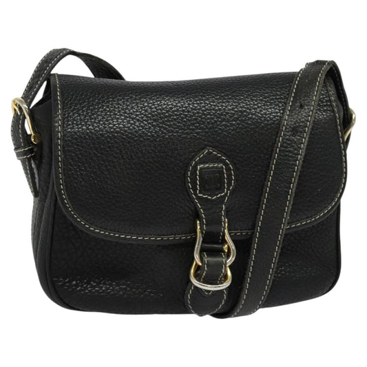 Celine Shoulder Bag Leather, BLACK, LEATHER, Shoulder bag