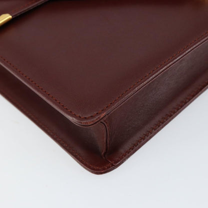 cartier Must de Cartier Shoulder Bag Leather, BURGUNDY, LEATHER, Shoulder bag