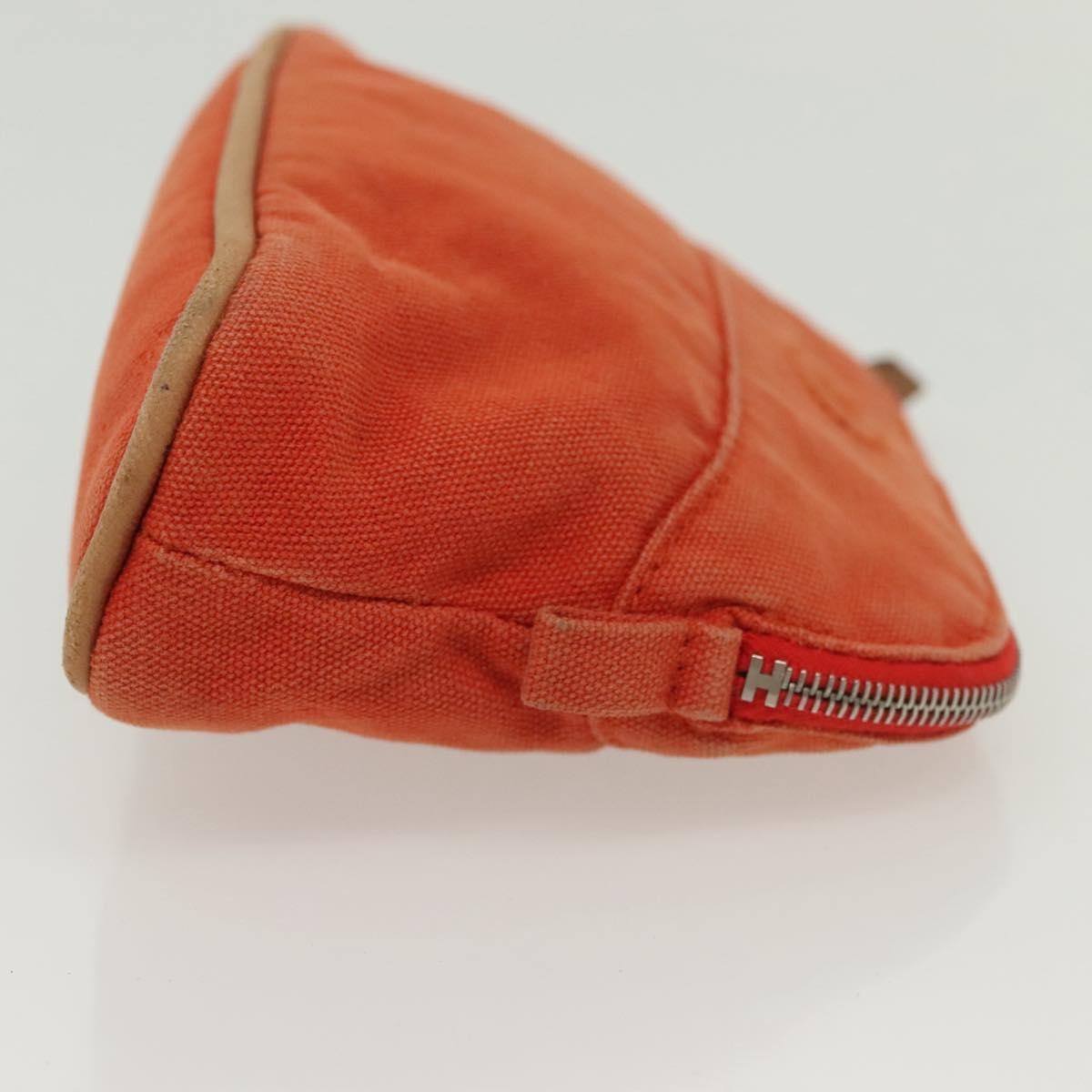 Hermes Bolide Travel Pouch Canvas, ORANGE, CANVAS, Travel bag