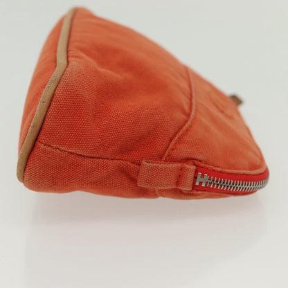 Hermes Bolide Travel Pouch Canvas, ORANGE, CANVAS, Travel bag