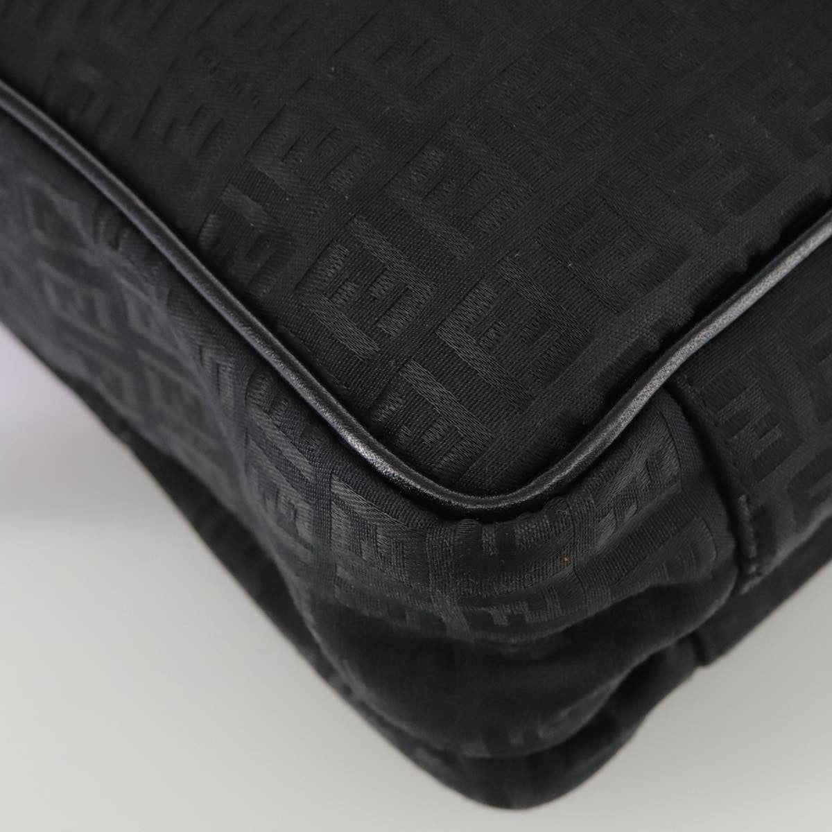 Fendi Convertible Pushlock Flap Satchel Zucca Canvas and Leather, BLACK, CANVAS, Briefcase