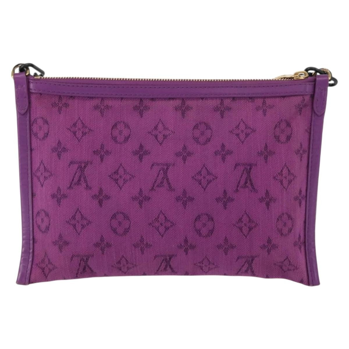 Louis Vuitton Double Flat Messenger Bag Limited Edition Logo Story Monogram Canvas and Denim, MULTICOLOUR, CANVAS, Shoulder bag