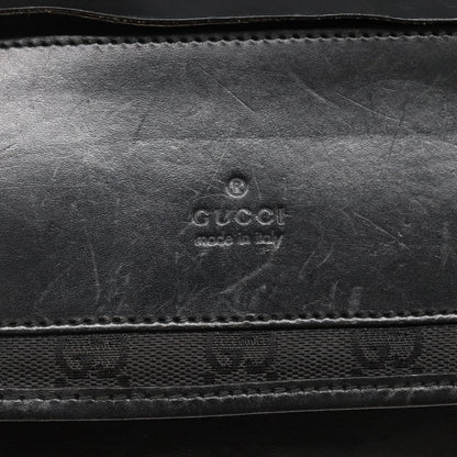 Gucci Flap Messenger Bag GG Coated Canvas, BLACK, CANVAS, Shoulder bag