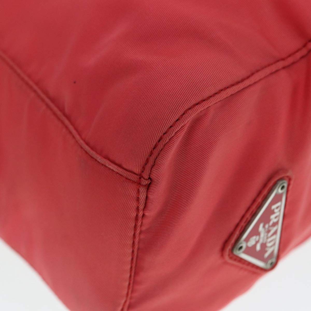 Prada Logo Flat Tote Bag. Nylon Tessuto, PINK, NYLON, Tote bag