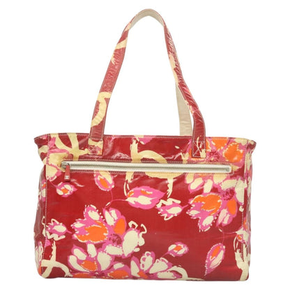 Chanel Vintage Floral Tote Patent leather, RED, PATENT_LEATHER, Tote bag