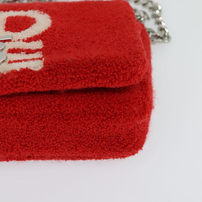 Burberry Lola Shoulder Bag Pile, RED, COTTON, Shoulder bag