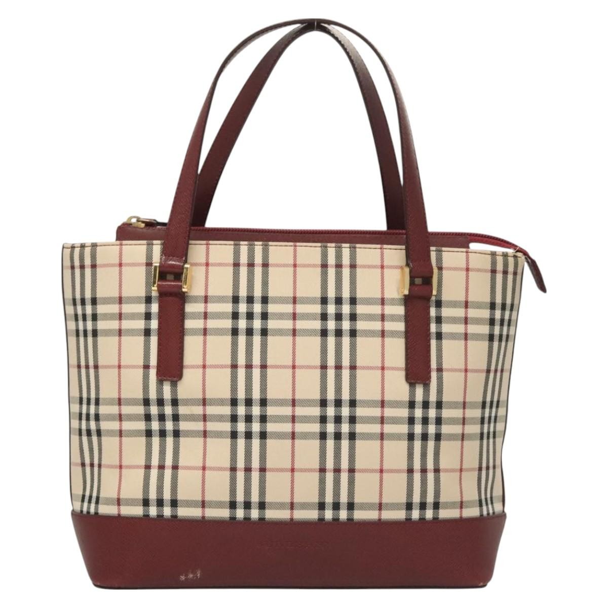 Burberry Nova Check Tote canvas check pattern, BEIGE, CANVAS, Tote bag