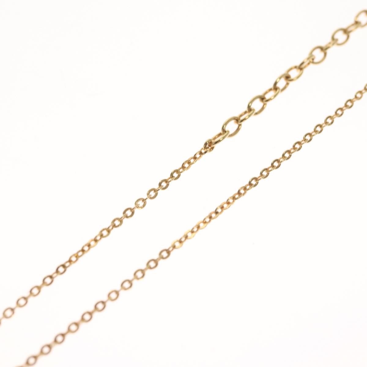 Christian Dior Vintage CD Pendant Necklace Metal with Crystals, GOLD, METAL, Necklace