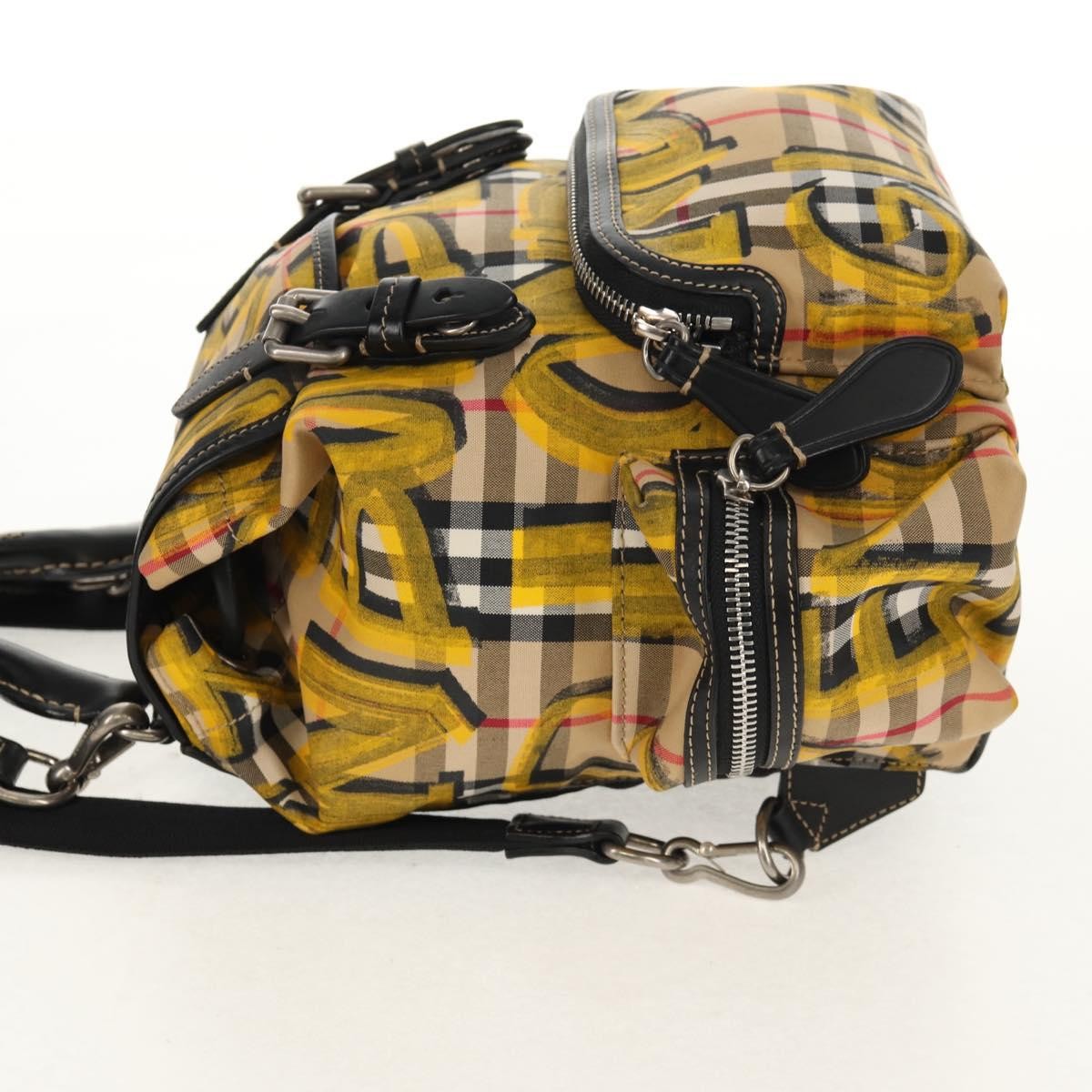 Burberry Graffiti Rucksack Backpack Vintage Check Canvas, BEIGE, CANVAS, Backpack