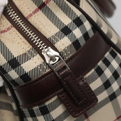 Burberry Nova Check Bowling Bag Canvas, BEIGE, NYLON, Handbag