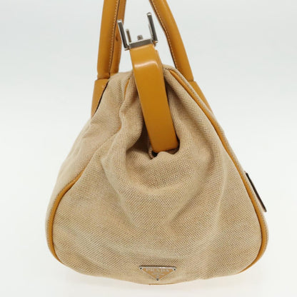 Prada Madras Cerniera Doctor Bag Canvas and Leather, BEIGE, CANVAS, Handbag