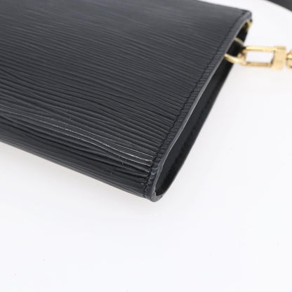 Louis Vuitton Pochette Accessoires Epi Leather, BLACK, LEATHER, Clutche & pouche