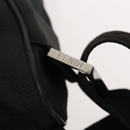 Fendi Vintage Double Buckle Flap Shoulder Bag Nylon, BLACK, NYLON, Shoulder bag