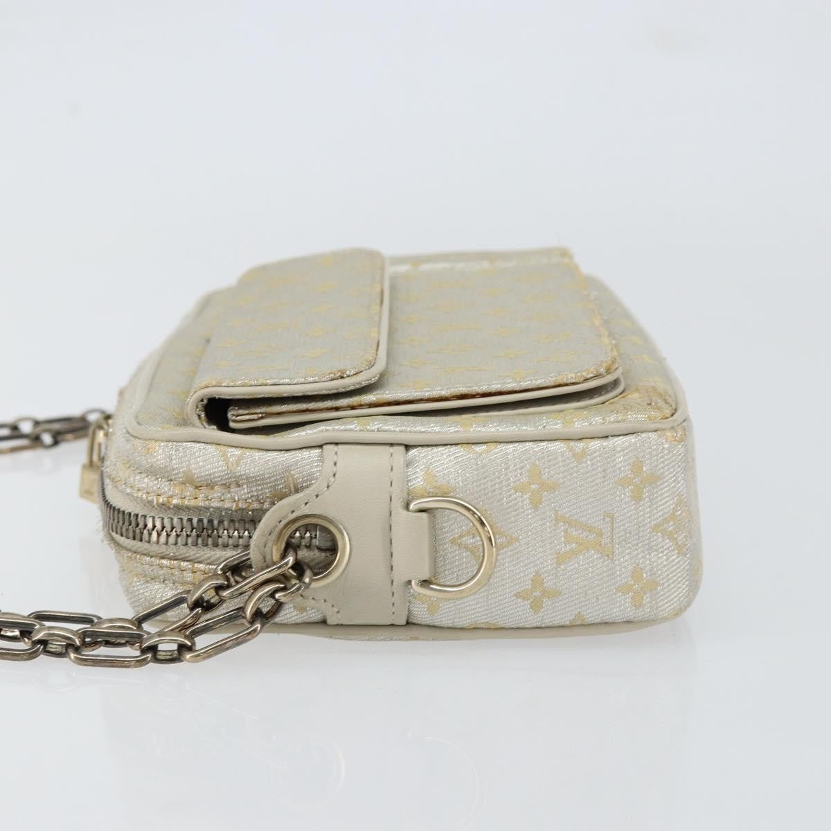 Louis Vuitton McKenna Shoulder Bag Mini Lin, SILVER, CANVAS, Shoulder bag