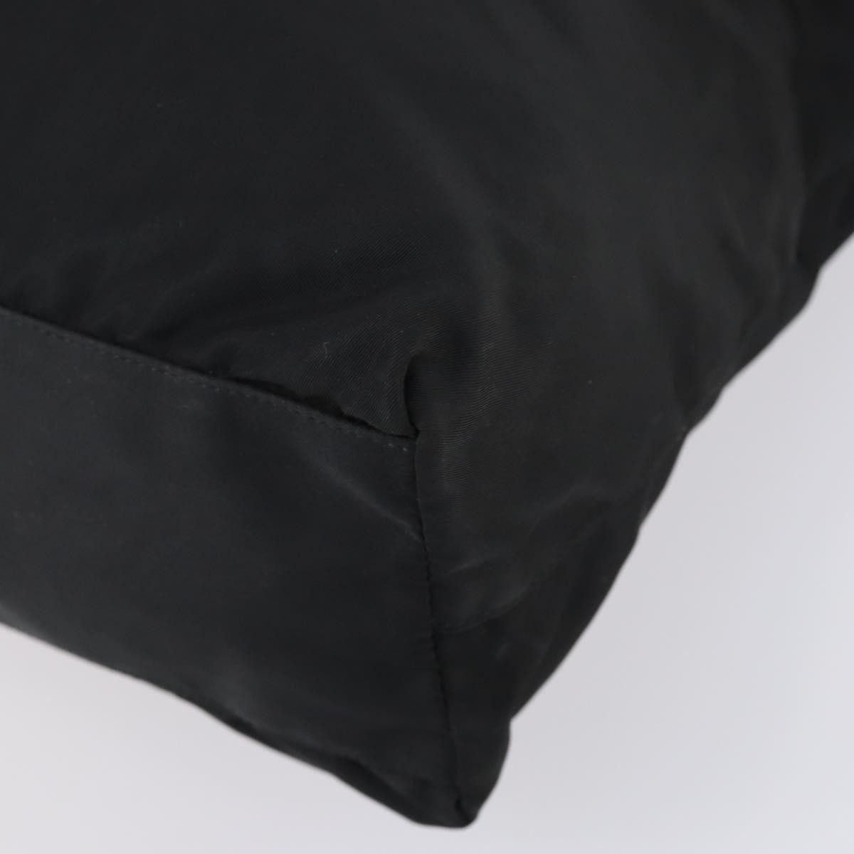 Prada Convertible Metal Handle Satchel Quilted Tessuto, BLACK, NYLON, Tote bag