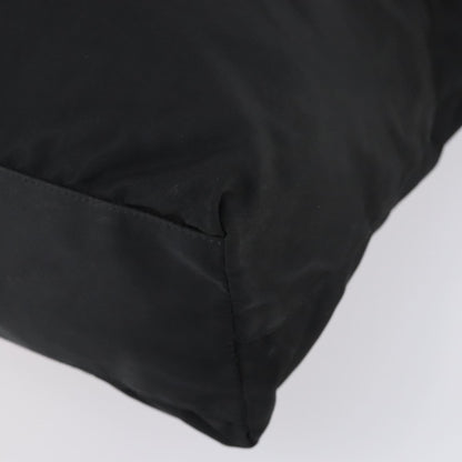 Prada Convertible Metal Handle Satchel Quilted Tessuto, BLACK, NYLON, Tote bag