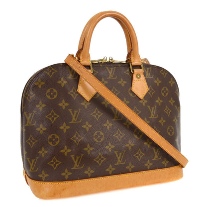 Louis Vuitton Alma Handbag Monogram Canvas, BROWN, CANVAS, Handbag