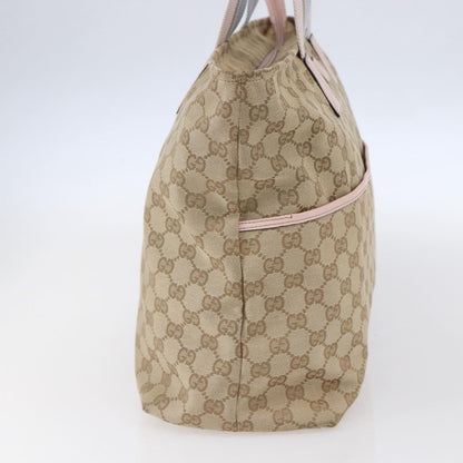 Gucci Diaper Web Strap Tote GG Canvas, BEIGE, CANVAS, Tote bag