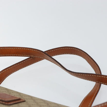 Celine Vintage Macadam Handbag Canvas, BEIGE, CANVAS, Handbag