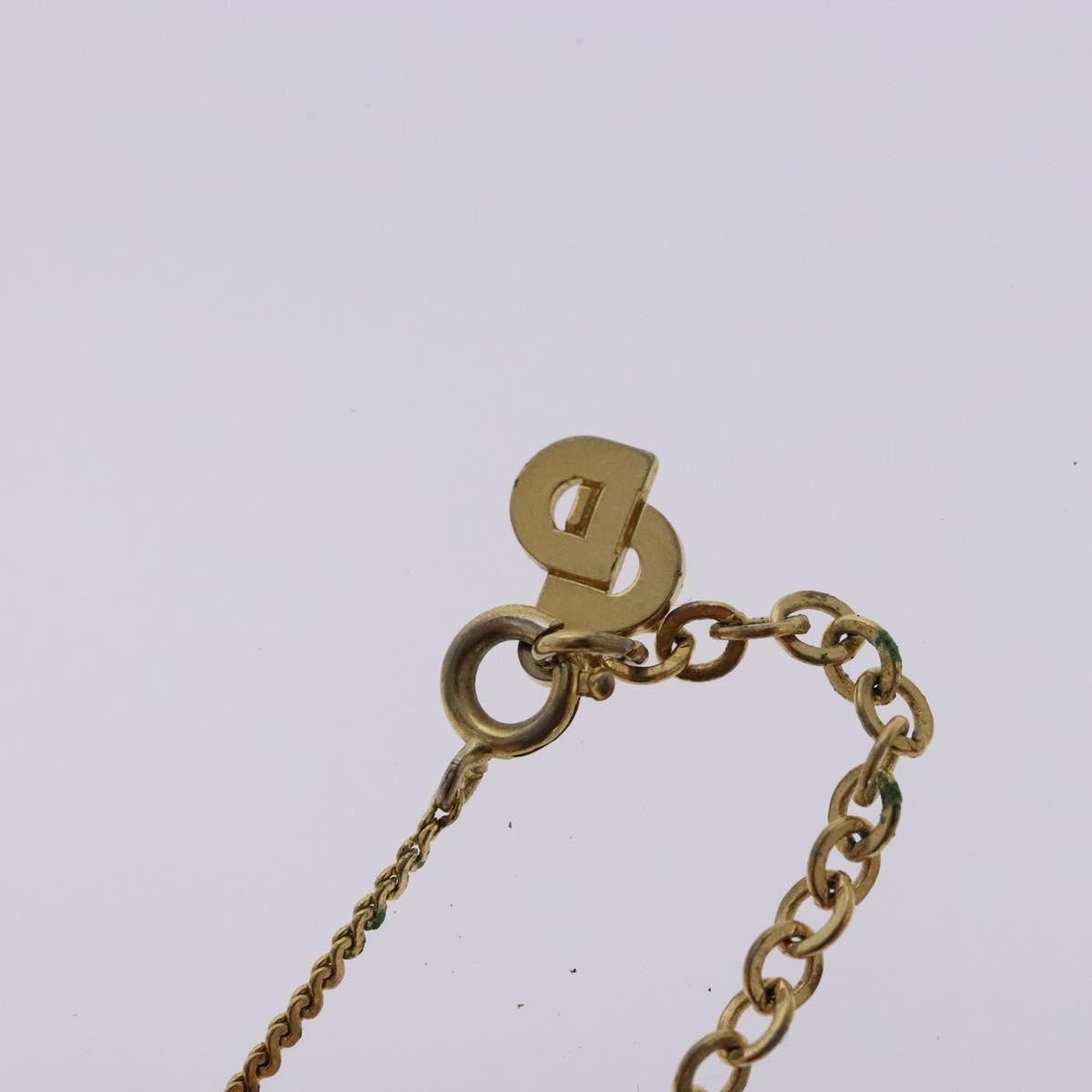 Christian Dior CD Round Pendant Necklace Metal, GOLD, METAL, Necklace