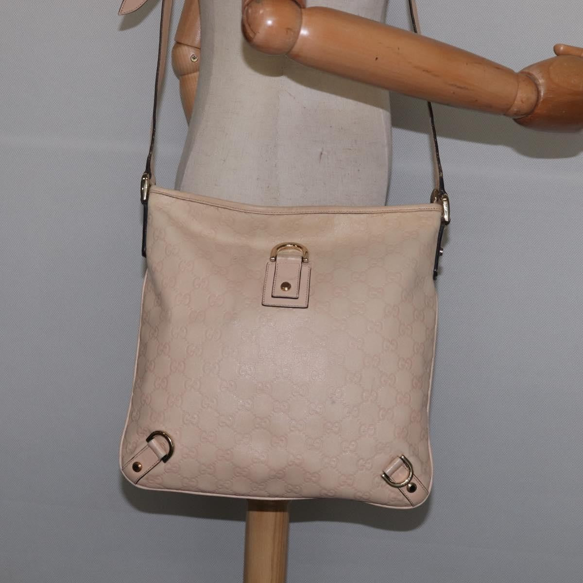 Gucci Abbey D-Ring Messenger Bag Guccissima leather, BEIGE, LEATHER, Shoulder bag
