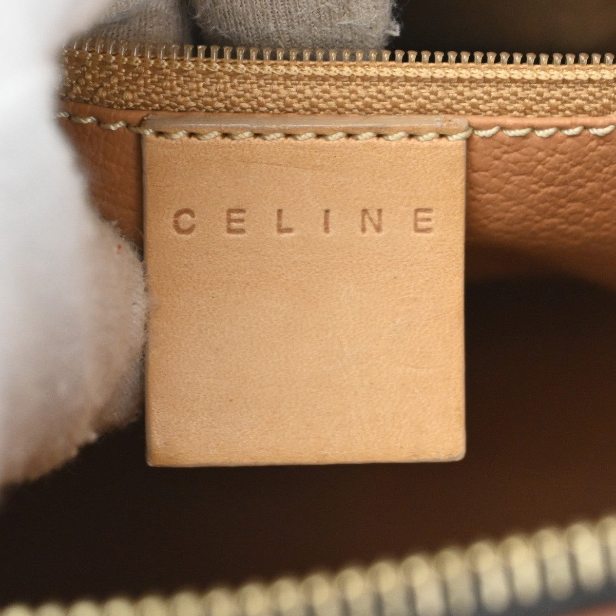 Celine Macadam Shoulder Bag PVC Leather, BROWN, CANVAS, Shoulder bag