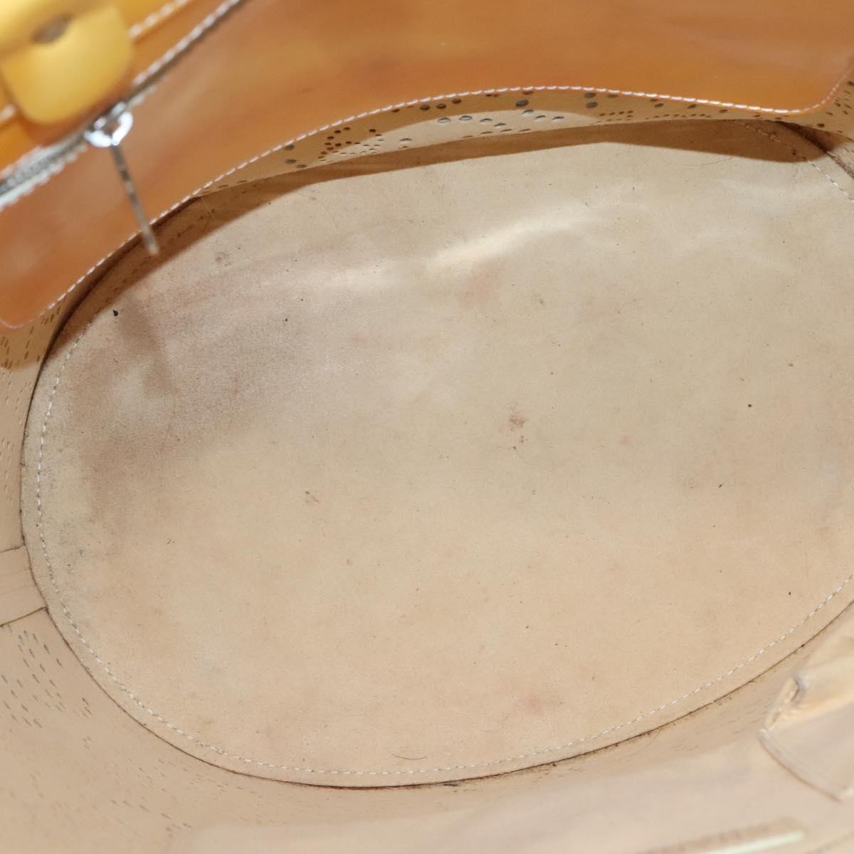 Chanel CC No.5 Shopping Tote Perforated Patent, YELLOW, PATENT_LEATHER, Tote bag