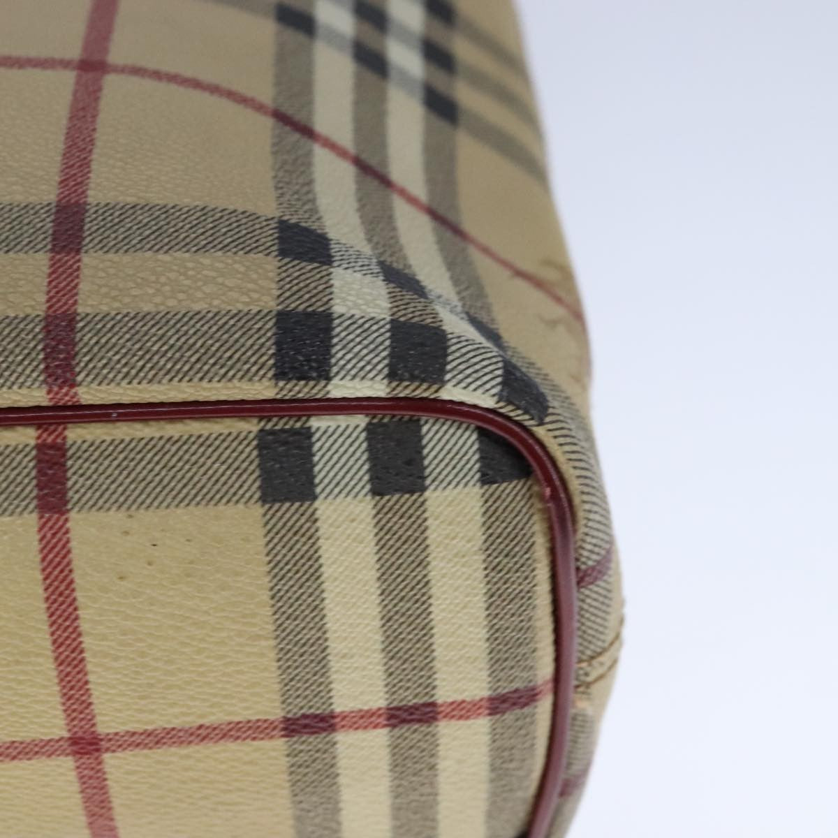 Burberry Top Handle Tote Haymarket Coated Canvas, BEIGE, PVC, Tote bag