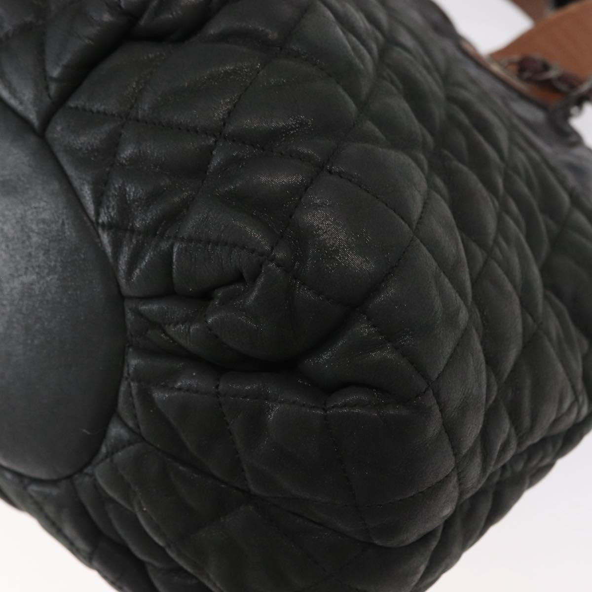 Chanel In The Mix Tote Quilted Iridescent Calfskin, BLACK, LEATHER, Shoulder bag