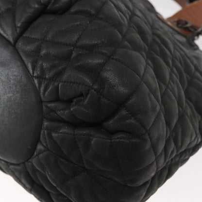 Chanel In The Mix Tote Quilted Iridescent Calfskin, BLACK, LEATHER, Shoulder bag