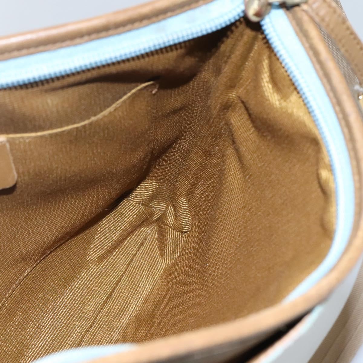 Salvatore Ferragamo Gancini Shoulder Bag Canvas, BLUE, CANVAS, Shoulder bag