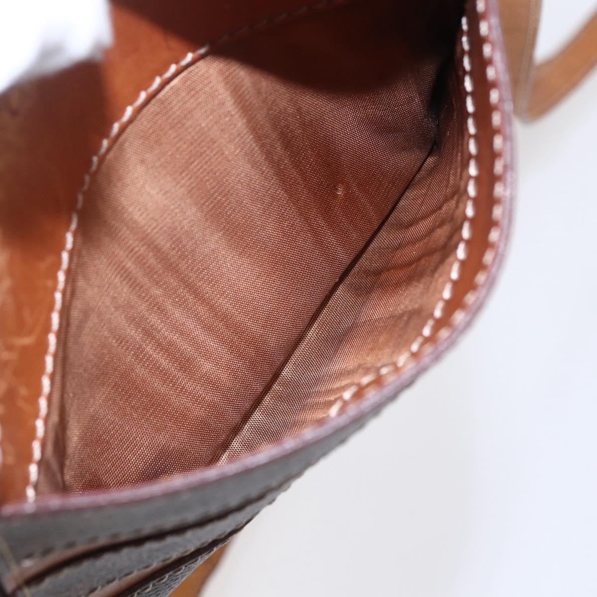 Celine Vintage Macadam Shoulder Bag Canvas and Leather, BROWN, CANVAS, Shoulder bag